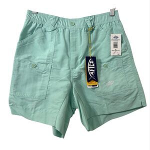 AFTCO 6" Original Fishing Short Mens 32 Turquoise Cargo Outdoors Gorpcore Nature